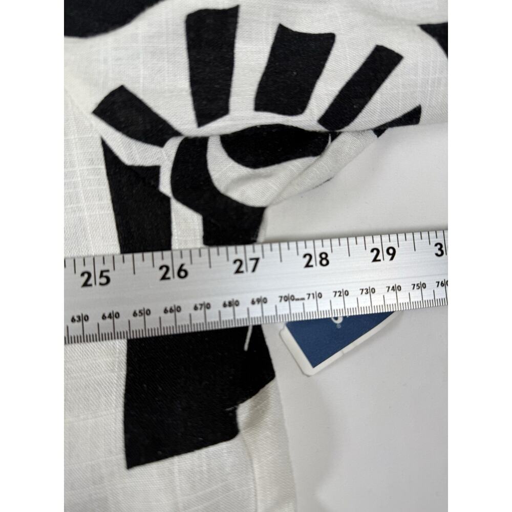 ANTHROPOLOGIE Paper Heart Black and Cream Patterned Linen Shirt XL - Picture 3 of 7